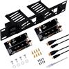 GeeekPi Supporto rack 1U da 10 pollici per Raspberry Pi 5, con 2 adattatori M.2 NVMe SSD, può contenere fino a 2 schede Pi5, compatibile con DeskPi RackMate T1/T0/T2