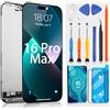 ARSSLY Schermo LCD per iPhone 16 Pro Max A3296 A3084 A3295 A3297 6,9 Incel | Display LCD per iPhone 16 Pro Max 3D Touch Screen Replacement Touch Digitizer Assembly Completo di Strumenti (nero)