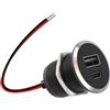 Obeaming Presa USB 12V Camper, Alluminio Dual Presa USB Tipo C PD 3.0 QC 3.0 USB Porta Caricatore per Roulotte Barca Camion Auto, Carica Rapida (Piccolo 1)