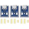 AYWHP 3 schede di sviluppo R-Pi RP2040-Zero con USB-C, Dual-Core ARM Cortex-M0+, 2 MB Flash, compatibile con Raspberry Pi Pico, supporta C/C++ e MicroPython (non saldato)