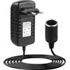 Lumitrex 36 W Adattatore Presa Accendisigari 12 V 3 A, 230 V in 12 V Alimentazione Trasformatore Accendisigari Convertitore AC/DC Convertitore Presa per Dispositivi Auto Compressore d'Aria
