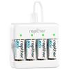 Rapthor 900mAh ricaricabili 123A / 123 batterie al litio compatibili con fotocamere Arlo VMC3030 VMK3200 VMS3130 3230C Torce Allarme Rilevatore di fumo Sensore intelligente (4 batterie + 1 ciocca)