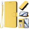 bojioderf Cover compatibile con Samsung Galaxy J5 (2017) J530F, compatibile con Samsung Galaxy J5 Pro (2017) J530F, con slot per carte di credito, chiusura magnetica, cavalletto, giallo