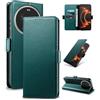 Yunubeyii Cover Libro per Xiaomi 17 Ultra,Verde | Blocco RFID,Luxury PU Pelle,Portafoglio,Card Holder,Magnetic Phone Custodia,Kickstand,Protettiva,Antiurto
