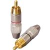 Dynavox 205093 - Set di 4 connettori RCA, 2 rossi, 2 neri