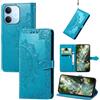 Fertuo Cover per Realme Note 70T / 70, Custodia Portafoglio a Libro in Pelle Flip Case con Porta Carte, Chiusura Magnetica e Stand [Disegni di Mandala] Interno Silicone Sottile Antiurto, Blu