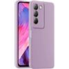 HULLIN Custodia per Telefono in Silicone Colorato, Adatta per vivo V40 SE 5G (6.67) - Erba Viola