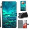 SIENIANLINE Cover per Honor Magic8 Lite / X70 / X9d custodia portafoglio Aurora | Chiusura magnetica, Scomparti carte, Funzione supporto, Pelle PU flip cover per Honor X70 / X9d