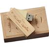 RXFSP Chiavetta USB con incisione personalizzata, Chiavetta USB in legno massello con incisione regalo personalizzata per matrimoni, lauree, compleanni, festa del papà, festa della mamma (128G, Maple)