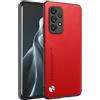 HAFFAN Custodia Cover Protettiva per Cellulare per Samsung Galaxy A33 5G (6.4 inches), Stile Similpelle - Rosso