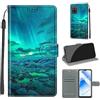SIENIANLINE Cover per Oppo A56 / A55 5G custodia portafoglio Aurora | Chiusura magnetica, Scomparti carte, Funzione supporto, Pelle PU flip cover per Oppo A16 4G