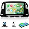 NHOPEEW 4+64G Android Autoradio per Mazda CX-5 2012-2016 con Wireless Carplay e Android Auto - Schermo incell da 9 pollici Supporto WiFi GPS Comandi al volante + Telecamera di retromarcia, Canbus