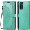 HONLEN Custodia per Samsung Galaxy A34 5G Cover, (6.6 Inches) Premium PU Pelle Wallet Magnetica Flip Case con Stampata Mandala, 3 Slot Schede, Stand Cover