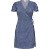 JdY Jdysezen Sezen Life S/S Wrap Dress Wvn Dia, Blu Indaco, L Donna
