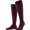 Burlington Leeds M Kh cotone lana al ginocchio tinta unita 1 paio, Calzini lunghi Uomo, Rosso Claret 8435, 40-46