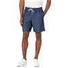 Amazon Essentials Pantaloncini in Cotone vestibilità Comoda da 20cm con Vita Elasticizzata e Coulisse Uomo, delavé Scuro Chambray, S
