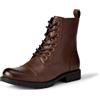 Amazon Essentials Anfibi Stringati con Punta Rinforzata e Cerniera Uomo, Marrone Scuro, 39.5 EU