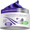VITAMINS hair cosmetics Vitamins - Maschera viola per capelli alla cheratina - Trattamento balsamo profondo con proteine - Toner capelli ottoni secchi e danneggiati biondo platino grigio argento cenere o marrone