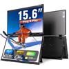 Bunosdias Kwumsy Monitor Portatile per Laptop 15,6 Pollici, Monitor Doppio Pieghevole Full HD IPS 1080P, Estensione Schermo Laptop, Plug & Play USB-C, Supporto Rotazione & VESA, Compatibile con Windows e Mac