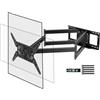 WHYFONE Supporto da Parete TV con Braccio Lungo 1060 mm per TV da 37-90 Pollici, 180° Rotazione Staffa TV con Movimento Inclinabile ed Estendibile, fino a 75kg, Max VESA 600x400mm