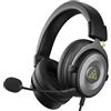 EKSA E900 Gaming Headset, PC Headset con microfono rimovibile con cancellazione del rumore, 3D Surround Sound Gaming Cuffie con cavo da 3,5 mm per Switch, PS4, PS5, Xbox One, argento