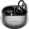 PTHTECHUS Cuffie Wireless, Sportivi Clip Aperta Cuffie Conduzione Ossea, Diaframmi 12mm ENC, Chiamate Cristalline, Auricolari Bluetooth 5.4 Compatibile iOS/Android, 30 ore di Riproduzione, Nero-b