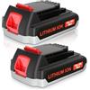 JYJZPB 2 x Batteria di Ricambio per Black Decker 18V BL2018-XJ LB2X4020 BL1518 BL2018 LBXR20 LBXR20-OPE LBXR20B-2 LB20 LBX20 Compatibile per Black Decker 18V BL1518-XJ BL1815-XJ LST220 LST201 LXT-400