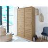 Dmora Guardaroba 2 Ante Waterbury 50x200h cm Marrone Rovere Nodi Appendiabiti 3 Ripiani, Armadio Camera da Letto 2 Ante