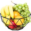 Chefarone Cesto Portafrutta in Metallo - Cestino Moderno ed Elegante da Tavolo per Frutta e Verdura - Centro Tavola Decorativo Design per Cucina e Sala da Pranzo (26x26x12 cm)
