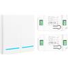HNCY Interruttore senza fili della luce, interruttore wifi, interruttore smart, interruttore alexa, 433Mhz 220V interruttore wireless, interruttore telecomandato Portata 100 m, Controllo Vocale/Timer - E