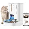 PETKIT YumShare Dual-Hopper 2, Distributore Automatico di Cibo per Gatti e Cani con Telecamera HD 1080p, Riconoscimento Multiplo Gatti, Funzioni AI, Capacità 5L, Wi-Fi 2.4 GHz e 5 GHz