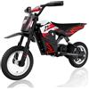 RCB R9X Motocicletta elettrica per bambini, Pneumatici da 12 pollici, Portata Max. 17 km, Motore potente, 3 modalità 8/12/25KMH, Batteria da 5,2 Ah,Moto da cross per bambini