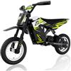 RCB R9X Motocicletta elettrica per bambini, Pneumatici da 12 pollici, Portata Max. 17 km, Motore potente, 3 modalità 8/12/25KMH, Batteria da 5,2 Ah,Moto da cross per bambini
