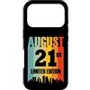 Born In August The Twenty One Month 8 Da Custodia per iPhone 17 Pro Agosto 21 Edizione Limitata Retro Vintage Compleanno
