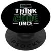 programming code PC computer nerd Langua Pensa due volte al codice una volta PopSockets PopGrip Adesivo