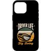 Golf Driver Sunset Golfing Custodia per iPhone 16 Pro Max Driver Life - Pilota da golf retrò Big Swing