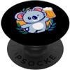 FreddyKoala Party Koala con birra I Fun, donna e uomo PopSockets PopGrip Adesivo