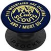 Outpost Scouting Gear by Giant Step Desi Cub Scout Le montagne chiamano escursioni vintage PopSockets PopGrip Adesivo
