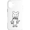 Cute Scary Bear Monster Halloween Appare Custodia per iPhone 16 Plus Simpatico mostro orso spaventoso con mantello Halloween