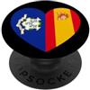Spain Heritage Apparel Connecticut e Spain United in Roots Cuore di Bandiera PopSockets PopGrip Adesivo