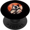 Vintage Border Collie Aesthetic Japanese Cane Border Collie stile retrò anni '70 giapponese minimalista PopSockets PopGrip Adesivo