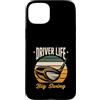 Golf Driver Sunset Golfing Custodia per iPhone 15 Plus Driver Life - Pilota da golf retrò Big Swing