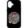 Someone Misses Me In US State Of Rhode I Custodia per iPhone 16 Qualcuno nel Rhode Island mi sente la mia mancanza negli Stati Uniti Cool Retro