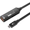 PREMIUMCORD Cavo Di Prolunga USB A-C Attivo Con Ripetitore 7m, Type-A Femmina a Type-C Maschio, USB 3.2 Gen 2 SuperSpeed+ 10Gbit/s, Doppia Schermatura, Alloggiamento in Alluminio, Nero, Lunghezza 7m