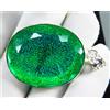 130.90Ct Opale Di Fuoco Naturale Ovale Monarch Pendente In Argento 925