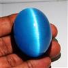 Gemma Cabochon Ovale Chrysoberyl Cat's Eye Naturale Blu 298,30 Cts IGL