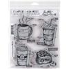 Stampers Anonymous Tim Holtz Cling Rubber Stamp Set 7X8.5-Fresh Brewed Blueprint