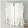 Sweet Home Collection 2 Tende Verticali Arricciate in Voile, 213 x 127 cm, Shabby Chic 63 x 50 Avorio