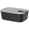 Mepal - Contenitore per alimenti EasyClip - Barattolo con coperchio e chiusura scorrevole - Adatto per microonde, forno a vapore, frigorifero e congelatore - Ermetico - 1 l - Nordic black