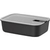 Mepal - Contenitore per alimenti EasyClip - Barattolo con coperchio e chiusura scorrevole - Adatto per microonde, forno a vapore, frigorifero e congelatore - Ermetico - 1,5 l - Nordic black